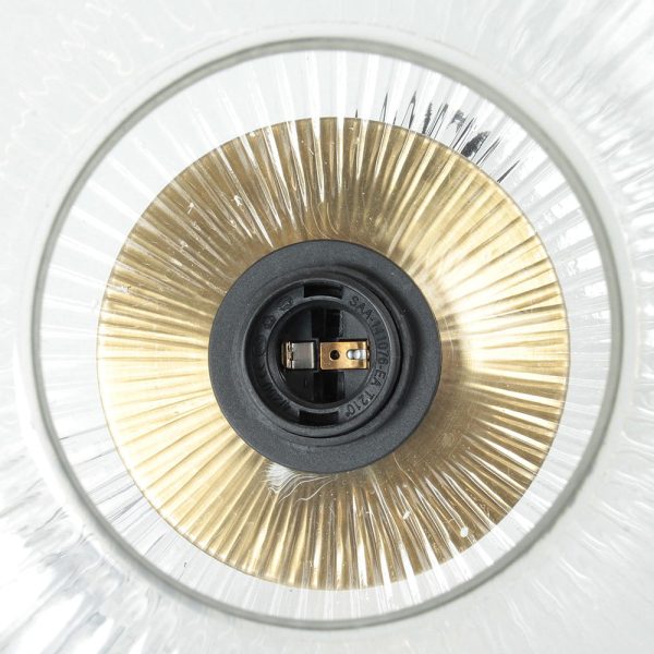 Lampe à Poser Verre Vintage Transparent et Doré M8 – Image 5