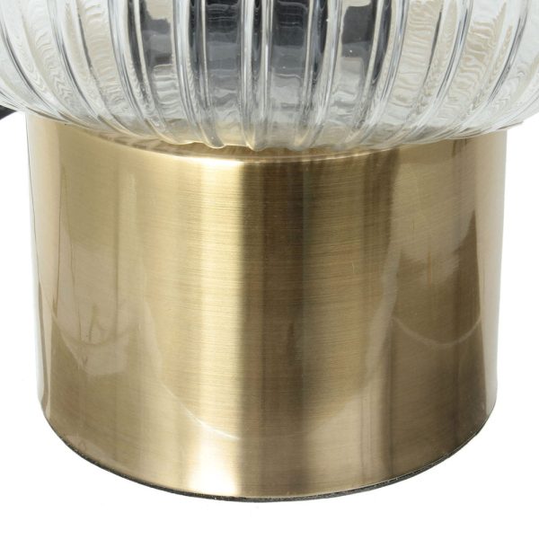 Lampe à Poser Verre Vintage Transparent et Doré M8 – Image 6