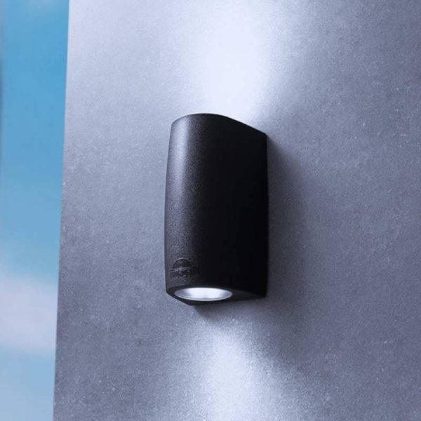 Applique Fumagalli murale Marta90 2xGU10/6w CCT IP55,noir – Image 2
