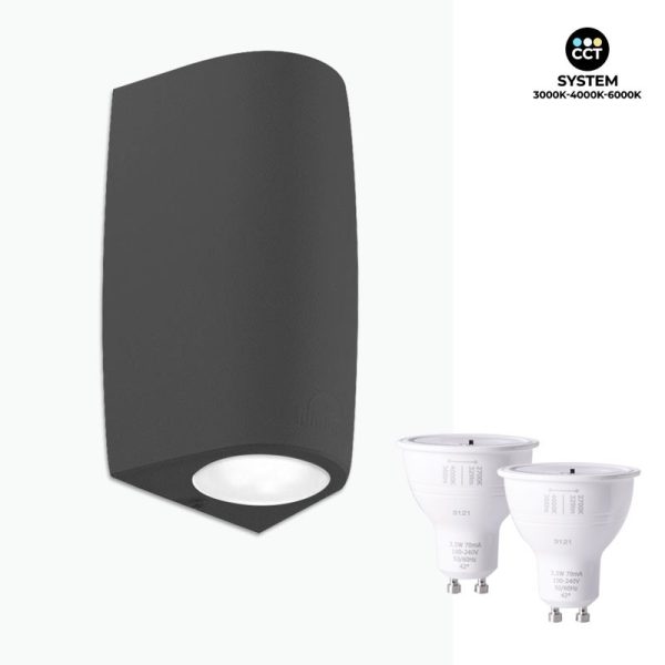 Applique Fumagalli murale Marta90 2xGU10/6w CCT IP55,noir – Image 8
