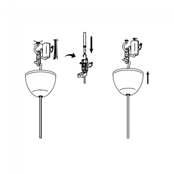 Cordon électrique PVC Corep pour abat-jour 1xE27 1M,blanc – Image 2