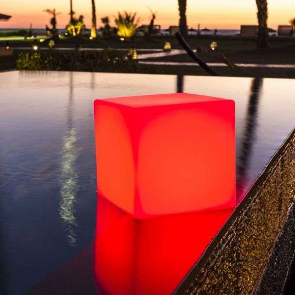Cube lumineux CUBE en polyéthylène blanc – Image 5