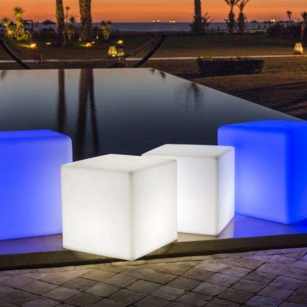 Cube lumineux CUBE en polyéthylène blanc – Image 6