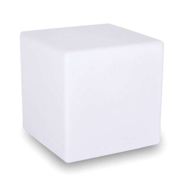 Cube lumineux CUBE en polyéthylène blanc