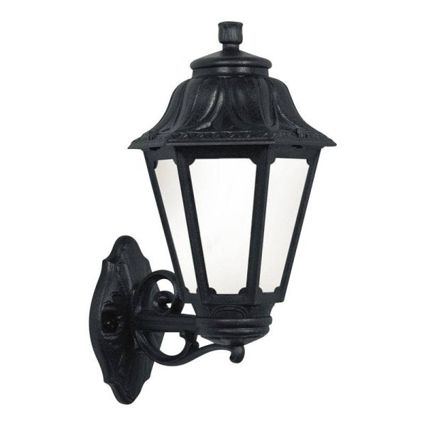 Applique Fumagalli murale Bisso/Anna 1xE27 IP55,noir – Image 2