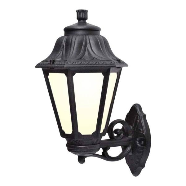 Applique Fumagalli murale Bisso/Anna 1xE27 IP55,noir