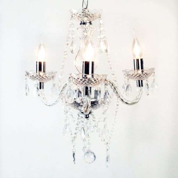 Lustre pampilles ELEONORE transparent en acrylique – Image 3