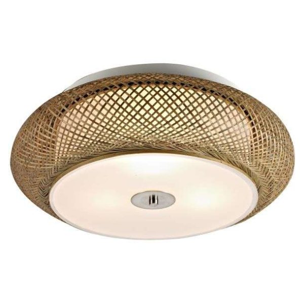 Plafonnier EOLI (D40cm) en bambou naturel