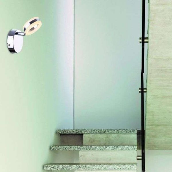 Spot Led orientable COLUMBUS argenté en métal – Image 2