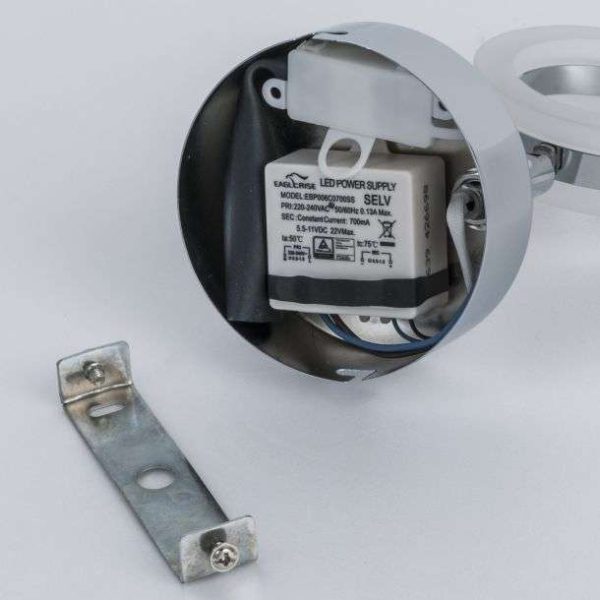 Spot Led orientable COLUMBUS argenté en métal – Image 7