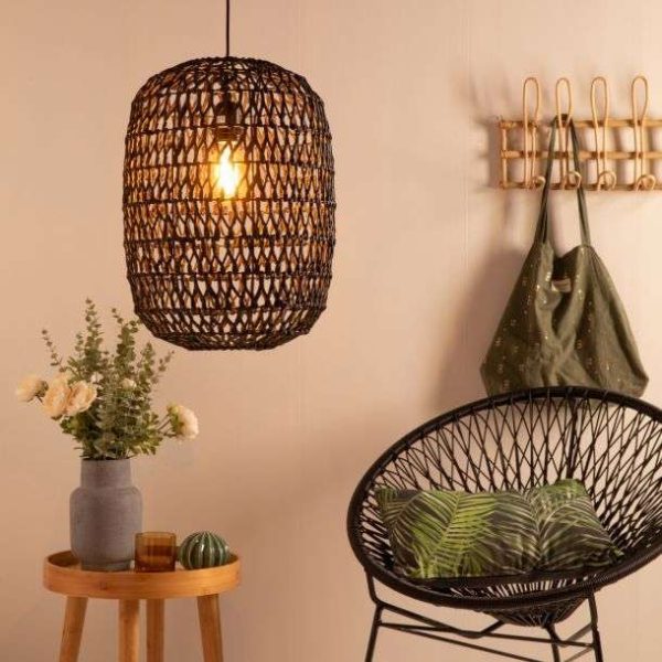Suspension Keria Bora 30cm 1xE27 IP20,corde noir – Image 2