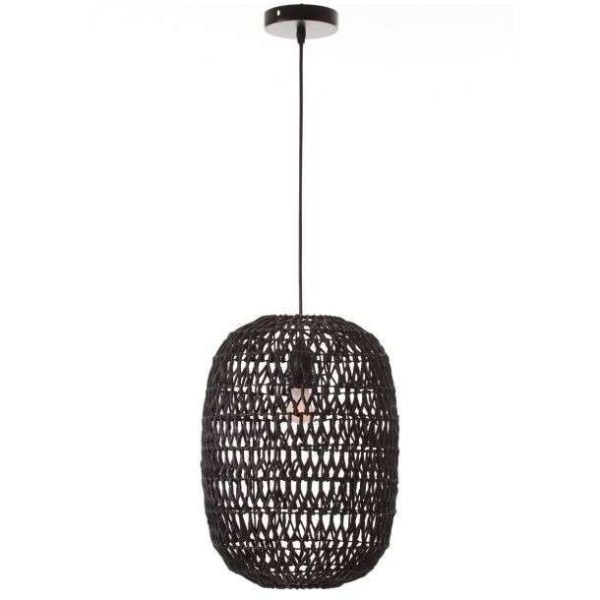 Suspension Keria Bora 30cm 1xE27 IP20,corde noir