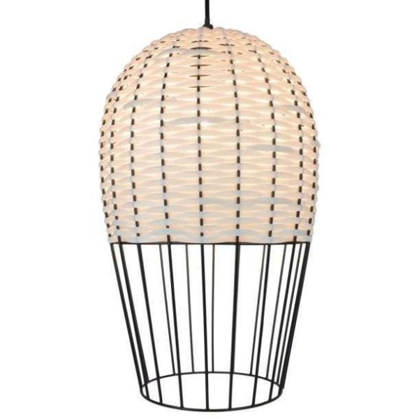 Suspension Sampa Joya 1xE27 25cm,noir/naturel – Image 3