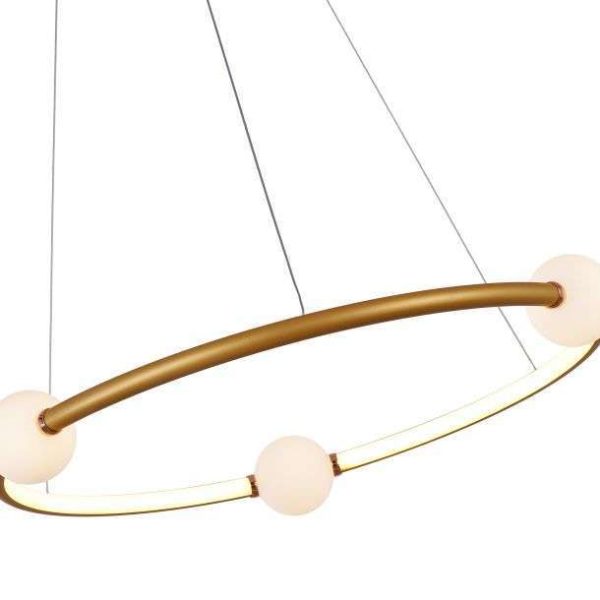 Suspension Keria Arty 36w (3000k) 64cm,rose/doré – Image 4