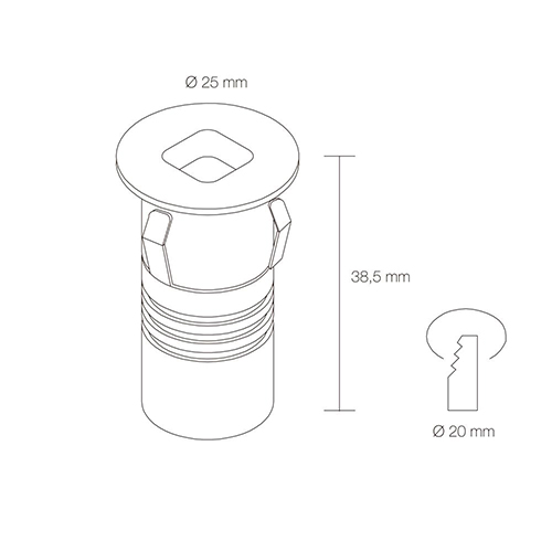 Fiche technique Mini Spot Rond SP0360