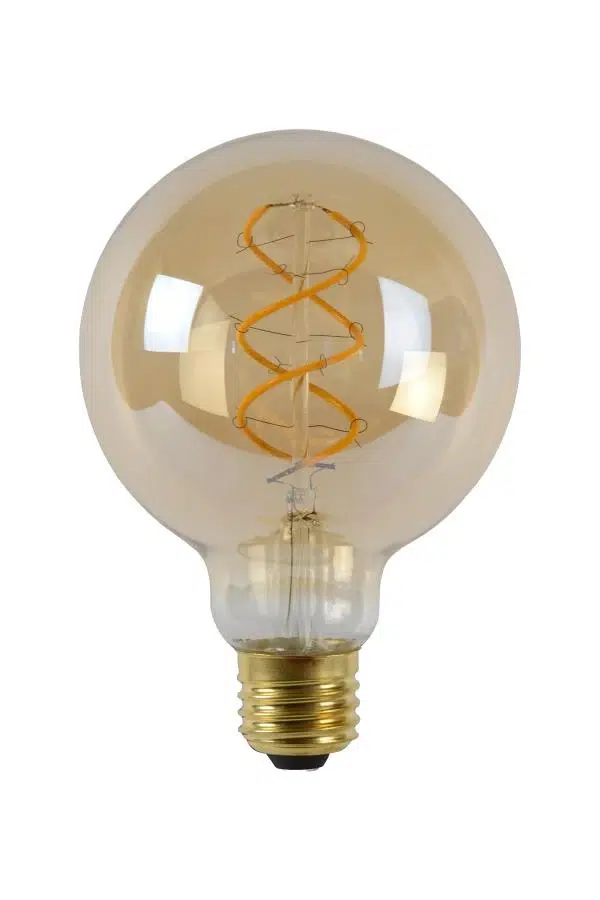 Ampoule filament led dim Lucide E27 G95 5w (2200k),fumée