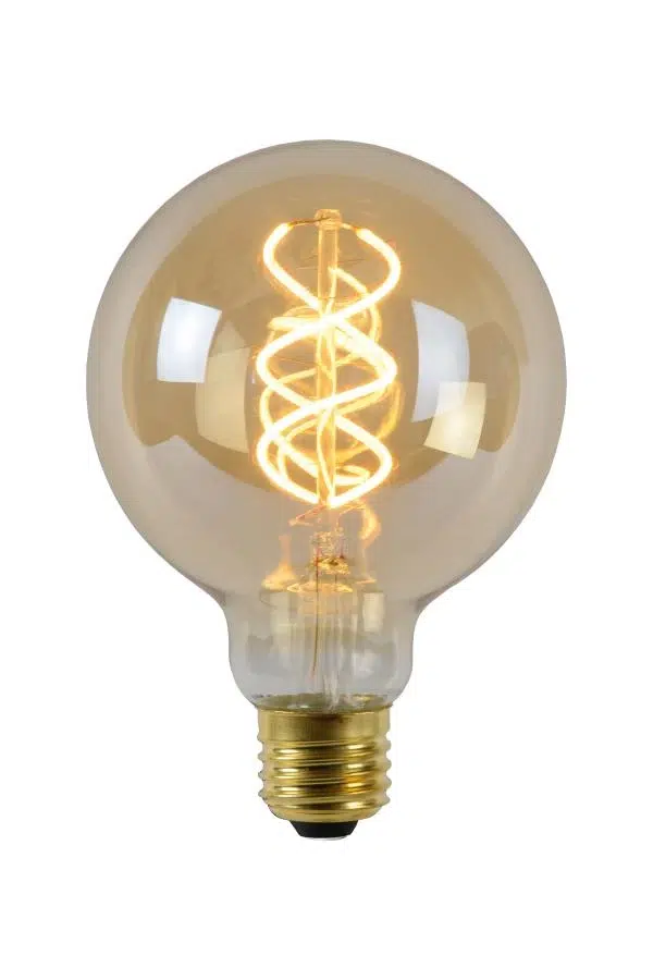 Ampoule filament led dim Lucide E27 G95 5w (2200k),fumée