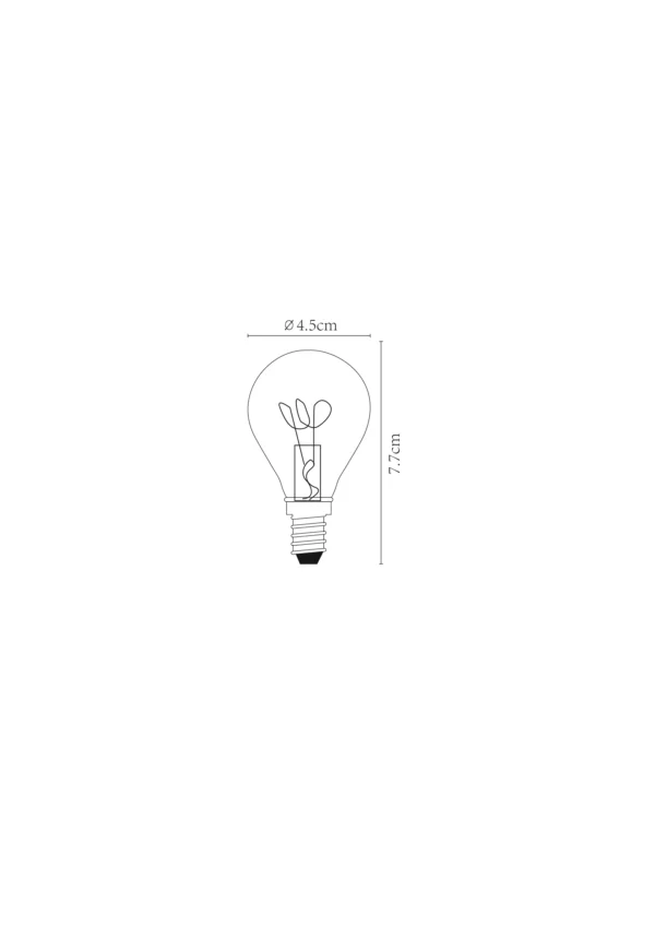 Ampoule filament led dim Lucide E27 G95 5w (2200k),fumée