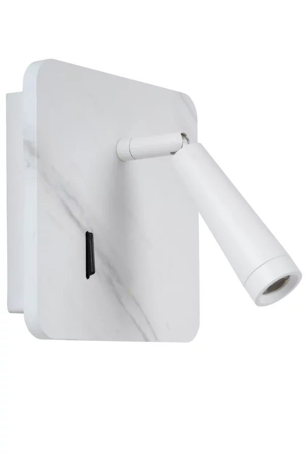 Applique led Lucide murale + USB Oregon 4w (3000k),blanc