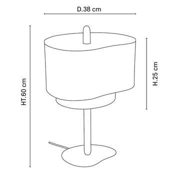 Lampe &agrave; poser MarketSet Pebble 1xE27 H60cm,cr&egrave;me &ndash; Image 2