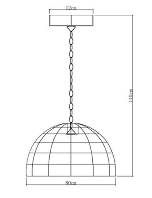 Suspension BALI (D80cm) noire en mati&egrave;re naturelle &ndash; Image 2