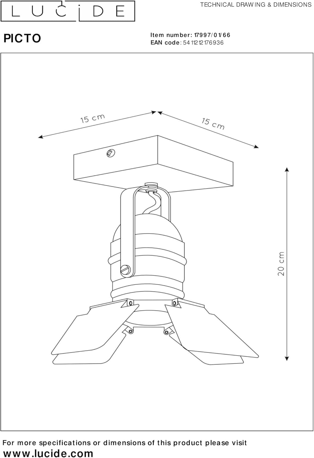 Spot Lucide Picto 1xGU10 &ndash; Image 4