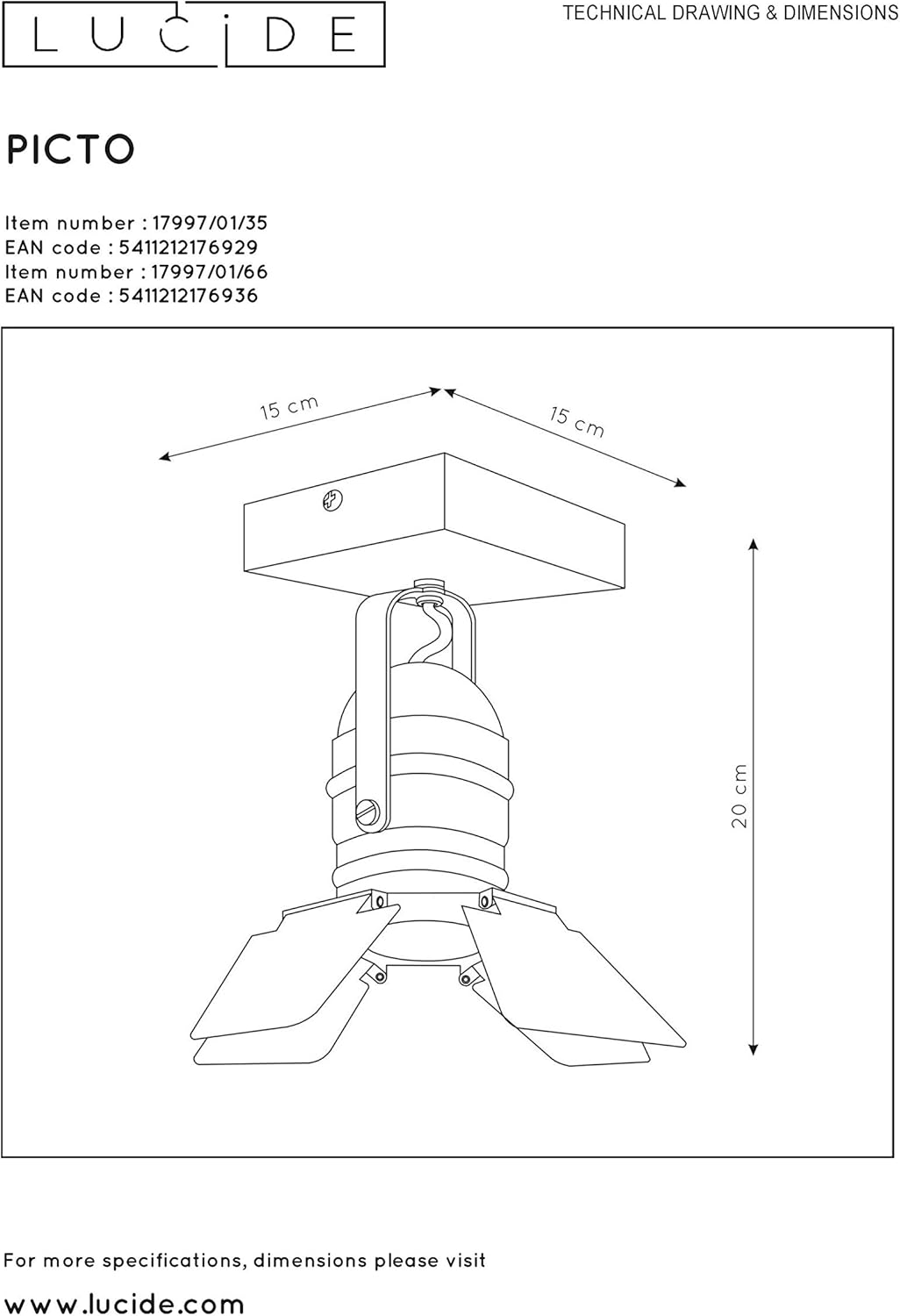 Spot Lucide Picto 1xGU10 &ndash; Image 11