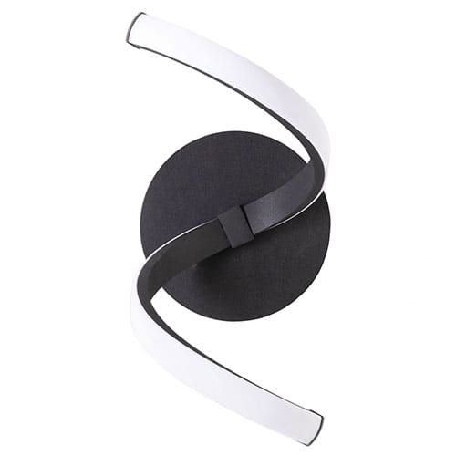 Applique murale design LED WONDERFUL en m&eacute;tal noir mat &ndash; Image 3