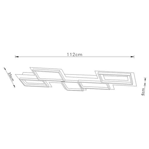 Plafonnier LED SQUARED en m&eacute;tal effet bois &ndash; Image 3