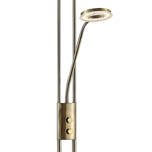 Lampadaire liseuse OREO en m&eacute;tal laiton antique et verre &ndash; Image 3