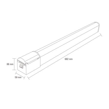 REGLETTE LED SDB AVEC PRISE RE0552 &ndash; Image 3