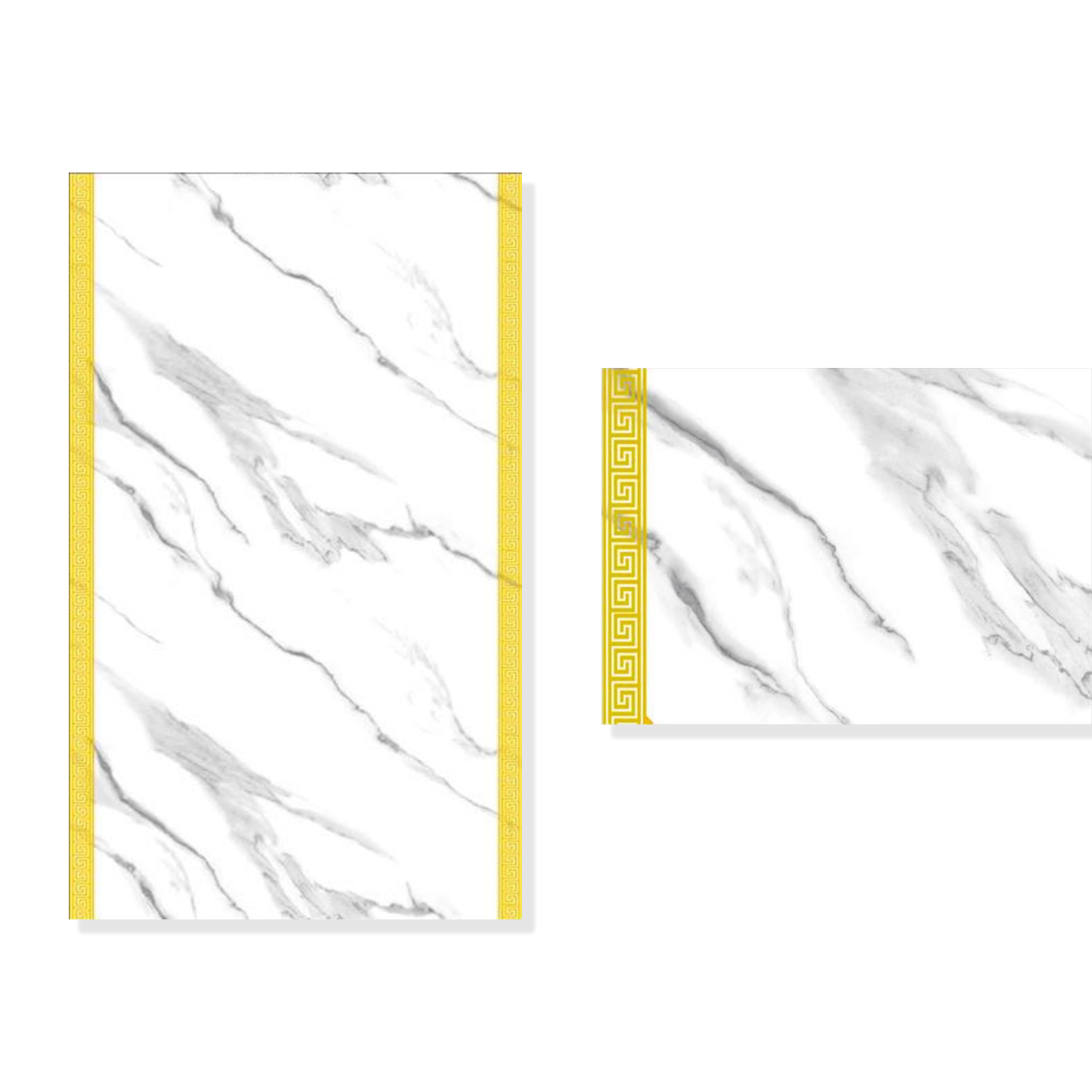 Plaque murale PVC DY2004 122x280cm,marbre blanc &ndash; Image 3