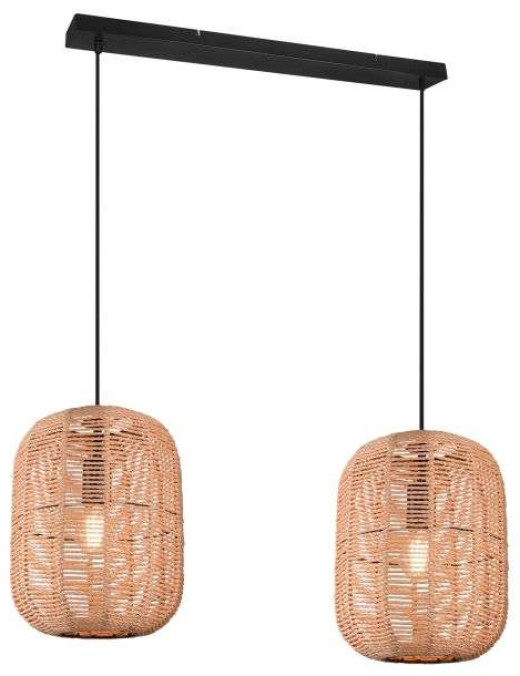 Suspension barre Trio Runa 2xE27 90cm,naturel &ndash; Image 3