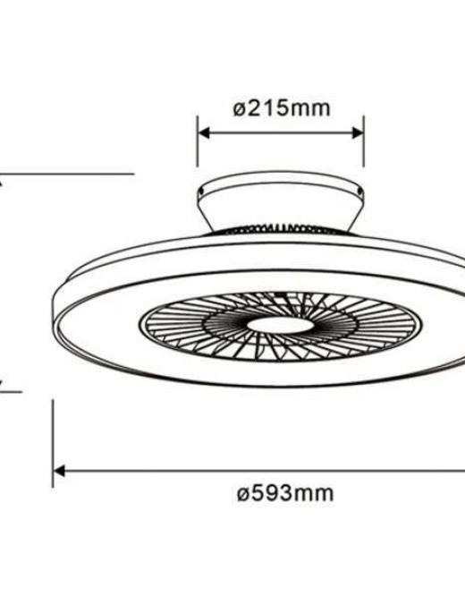 Ventilo lumineux Keria Free 40w CCT dimmable 59cm &ndash; Image 5