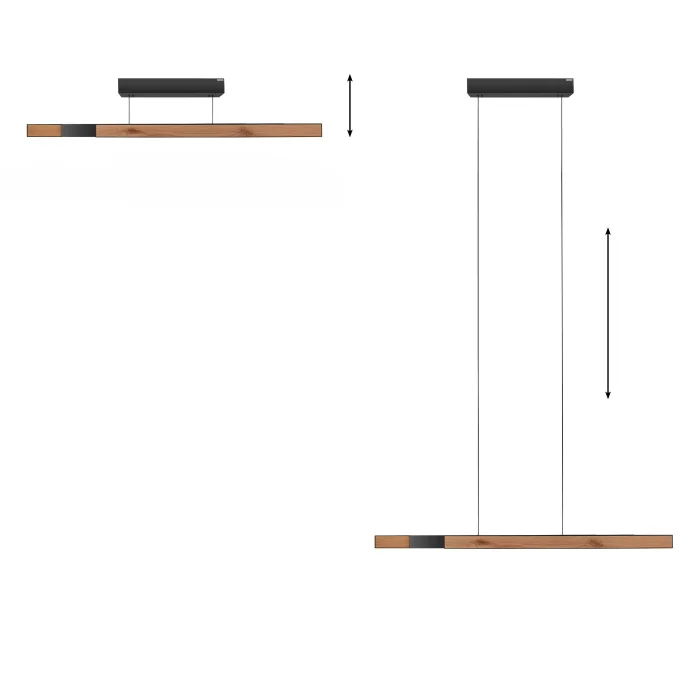 Suspension LED PURE-MOTO-RISE, Design Moderne, T&eacute;l&eacute;commande Incluse &ndash; Image 12