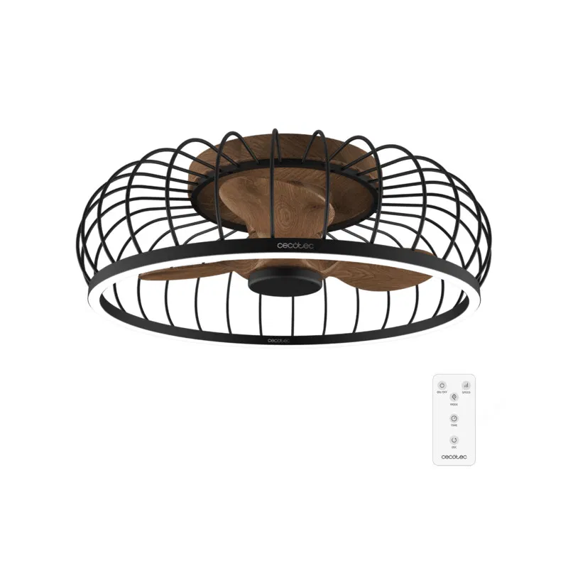 Ventilo Cecotec 3P Aero5250 Roundlight 22w CCT 66c,bois/noir &ndash; Image 1