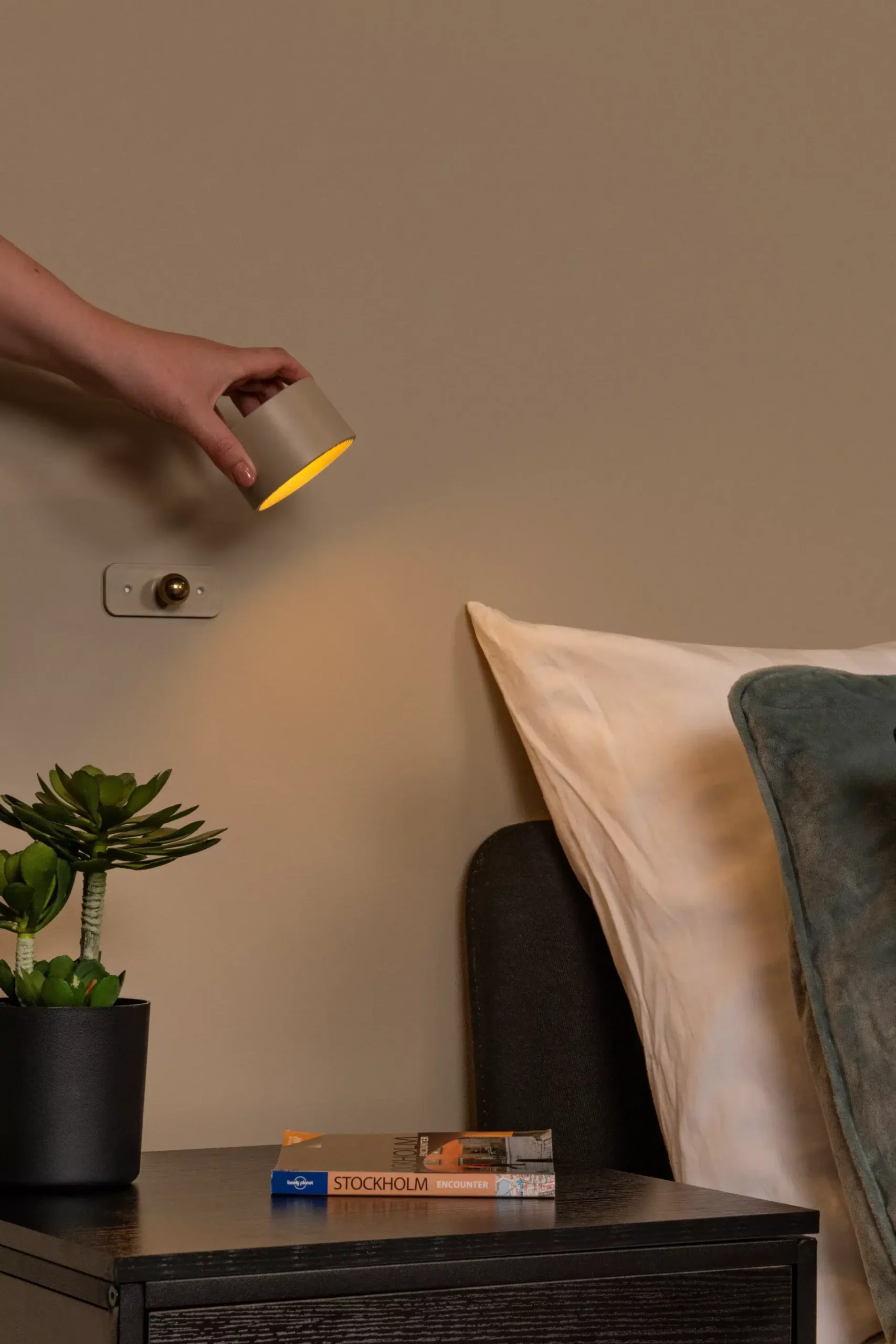 JOLAN - Lampe de bureau Rechargeable/Lampe &agrave; pince/Applique murale - Batterie/Piles - LED Dim to warm - 1x3,5W 2700K/5700K - Taupe &ndash; Image 14