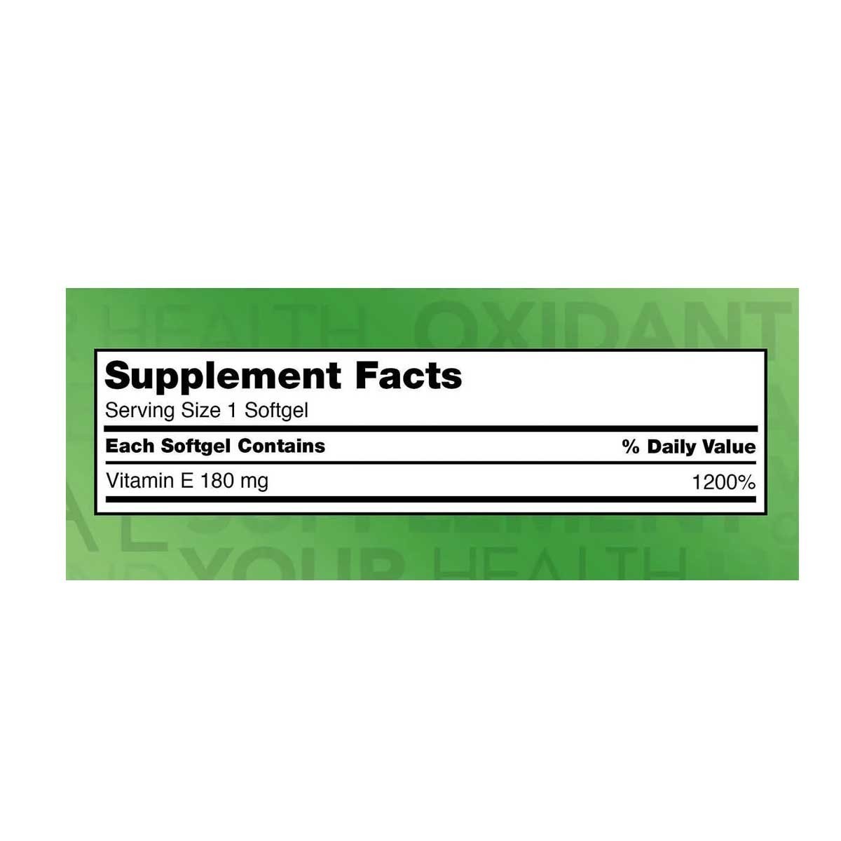Kirkland Vitamina E  180 mg (400 IU) 500 Cápsulas blandas - Imagen 2