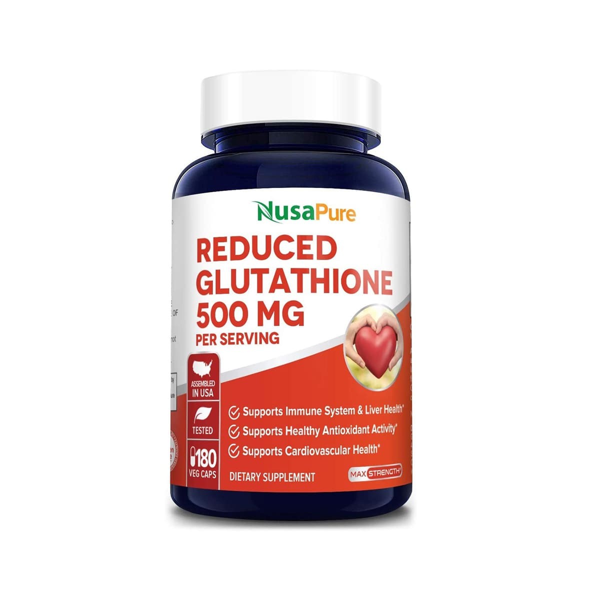 Nusa Pure Glutation 500 mg Antioxidante 180 Cápsulas