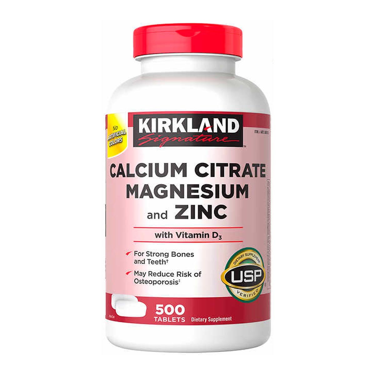 Kirkland Citrato de Calcio Magnesio y Zinc con Vitamina D3 500 Tabletas - Imagen 3