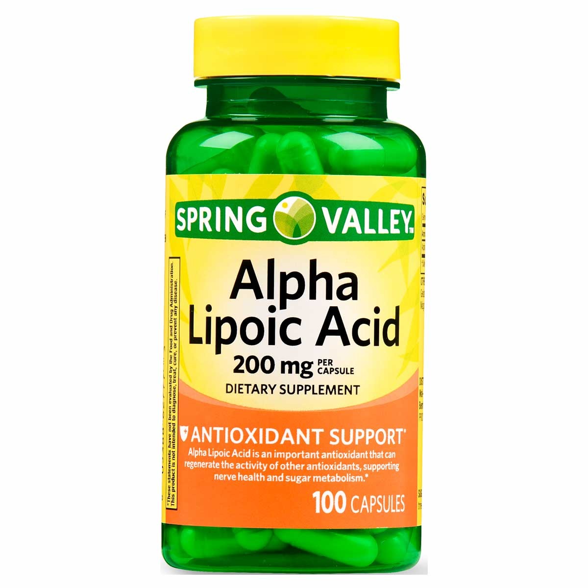 Spring Valley Alpha Acido Lipoico 200 Mg 100 Capsulas