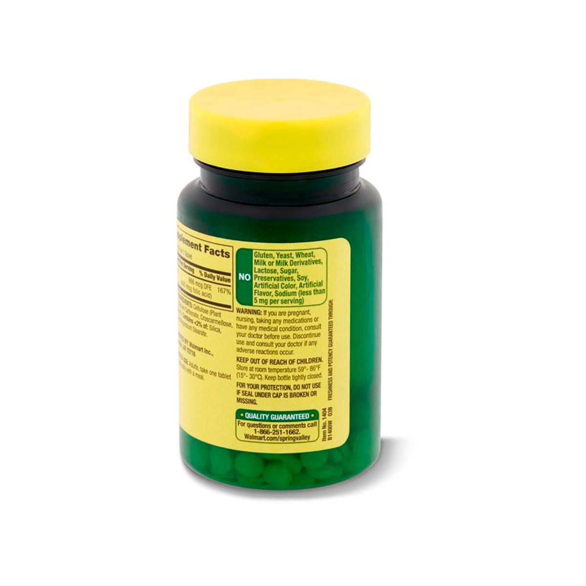 Spring Valley Ácido Fólico 400 Mcg Salud Del Corazón 250 Tabletas - Imagen 4