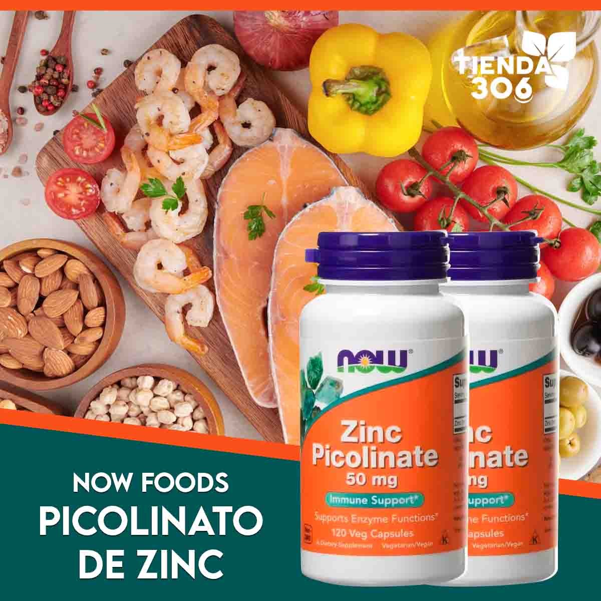 Now Picolinato de Zinc 50 mg 120 Capsulas - Imagen 3