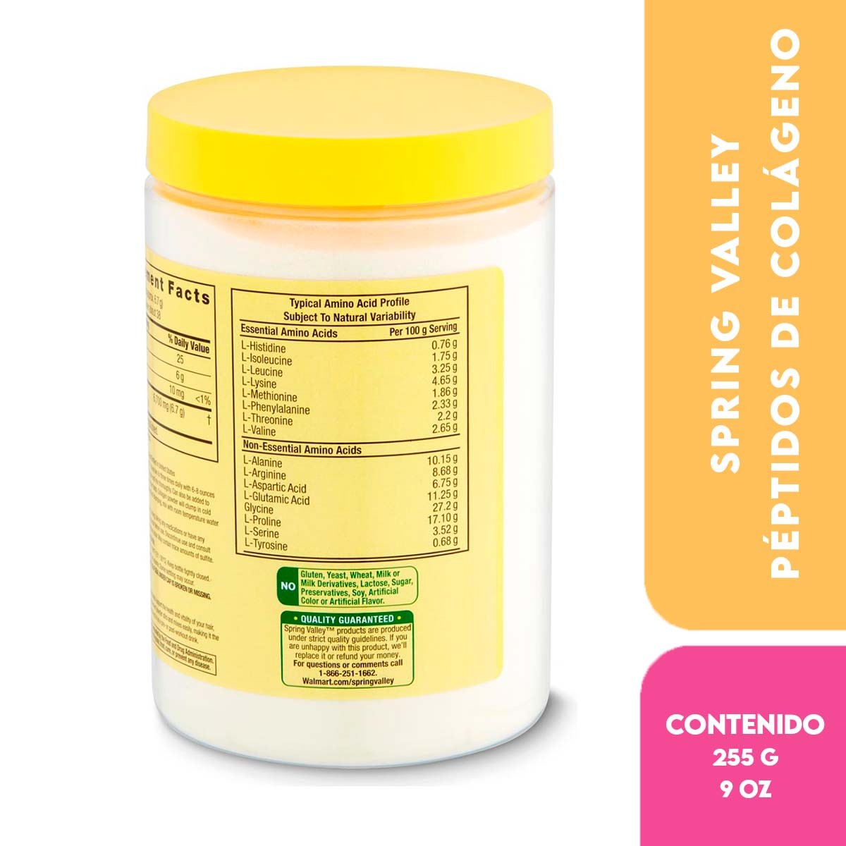 Spring Valley Péptidos de colágeno en Polvo Tipo 1 y 3 Salud de Uñas Piel y Cabello, Fórmula Keto Paleo, 9 oz (255 g) - Imagen 2