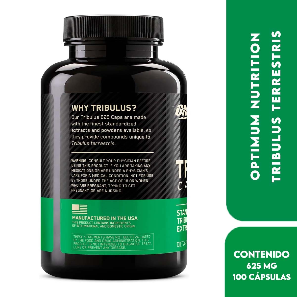 ON Optimum Nutrition Tribulus Terrestris 625 mg Suplemento de Refuerzo de Testosterona 100 Cápsulas - Imagen 3