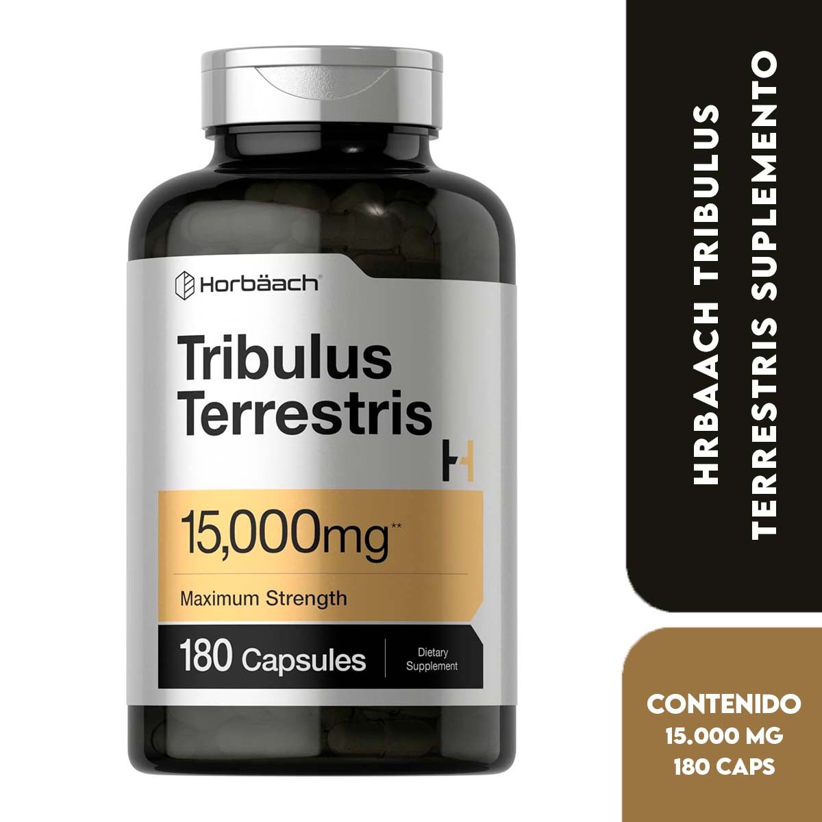 Horbaach Tribulus Terrestris Suplemento para Hombre 15,000 mg 180 Cápsulas - Imagen 10