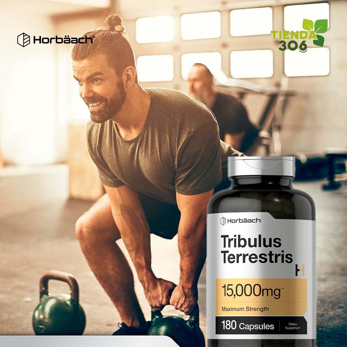 Horbaach Tribulus Terrestris Suplemento para Hombre 15,000 mg 180 Cápsulas - Imagen 6