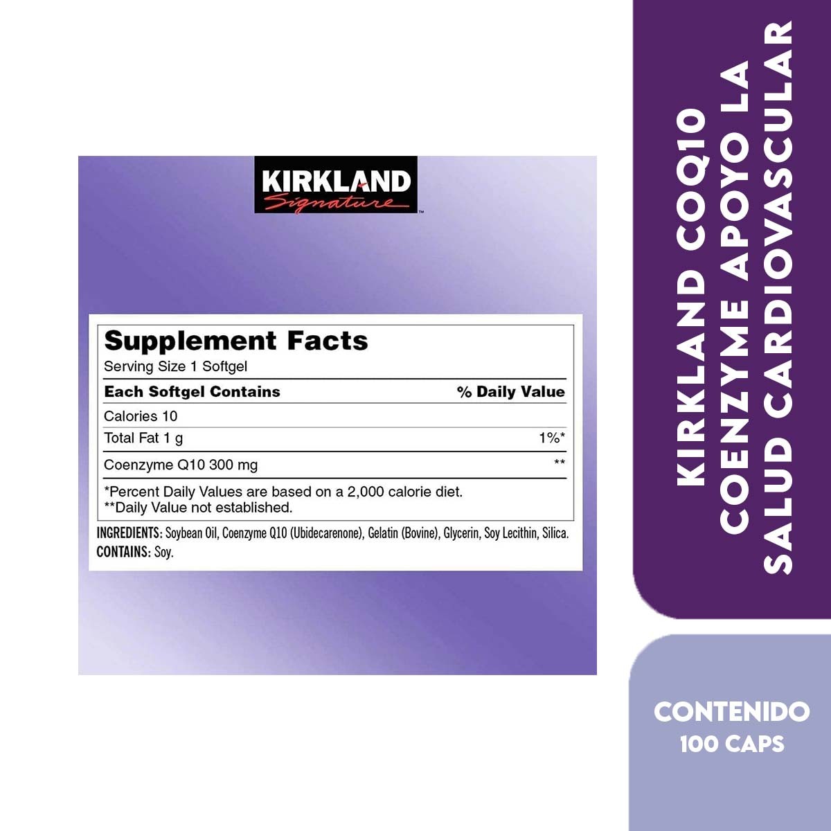 Kirkland CoQ10 Coenzyme 300 mg Apoyo la Salud Cardiovascular y la Presión Arterial Saludable 100 Cápsulas Blandas - Imagen 5