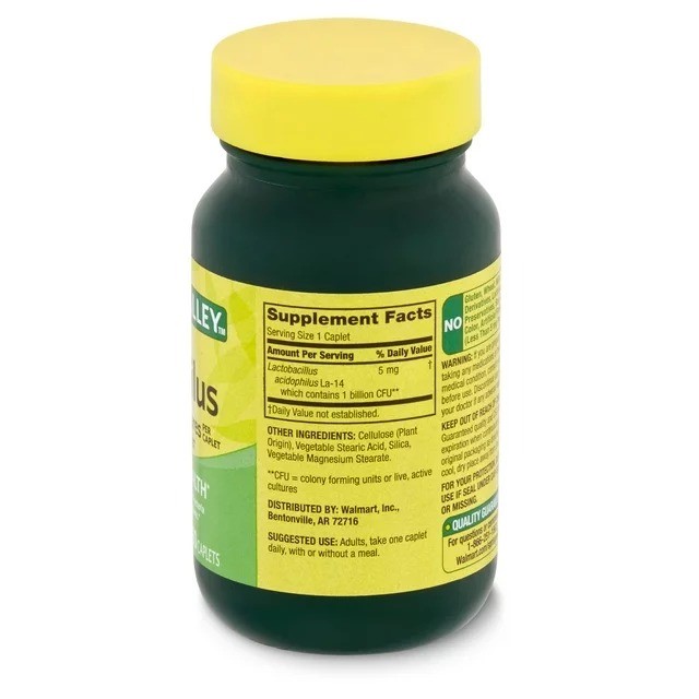 Spring Valley Probiotic Acidophilus Salud Digestiva - 1 Billón de Cultivo Activo por Cápsula - 30 Cápsulas - Imagen 4