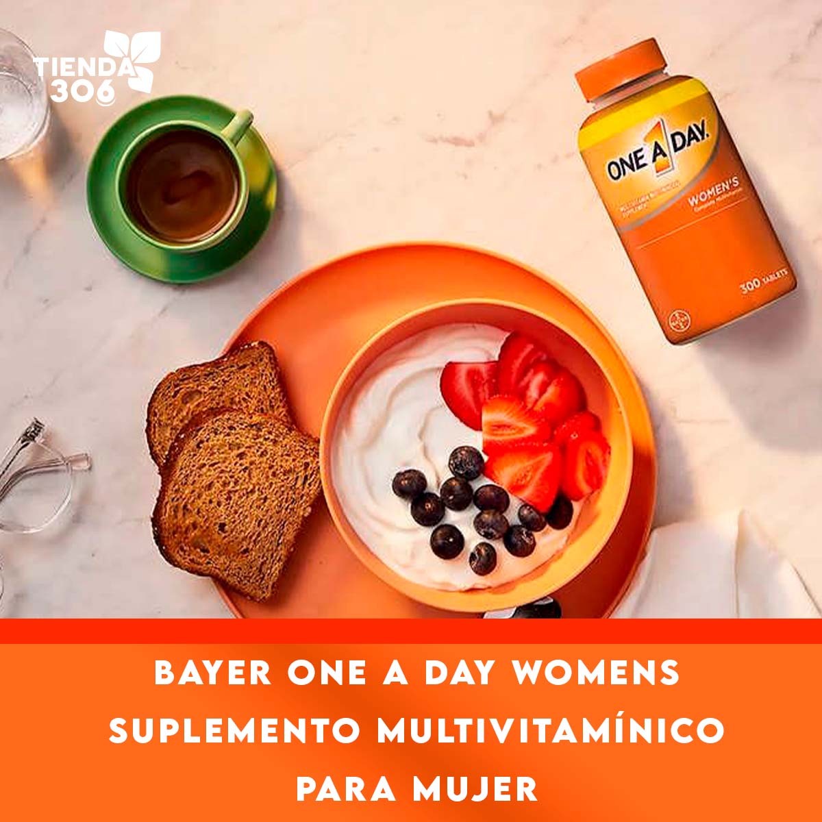 Bayer One A Day Womens Suplemento Multivitamínico para Mujer con Vitamina A, B, C, D y E, Calcio y Magnesio 300 Tabletas - Imagen 8